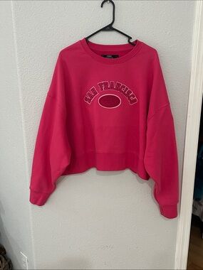 Cropped San Francisco Crewneck Sweatshirt - Hot Pink
